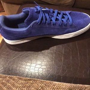 Blue puma shoes